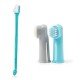 Dorapet Vet Recommended Dual-Headed Toothbrush, Pets Cleaning DentalBrush with 2 Finger Brushes, For All Breed Cats, Dogs and Puppies (Color May Vary)