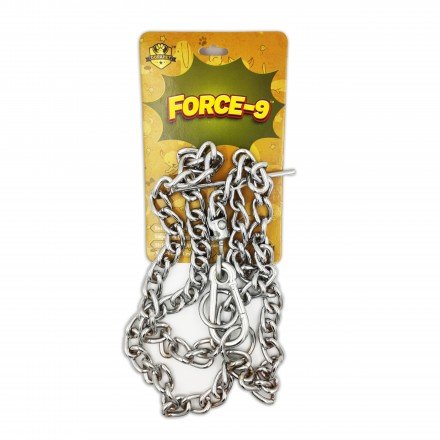 Force-9™ Heavy Duty Stainless Steel Dog Chain with Strong Steel Snap Hook for Super Bulky and Aggressive Dog Breeds (4NO.)